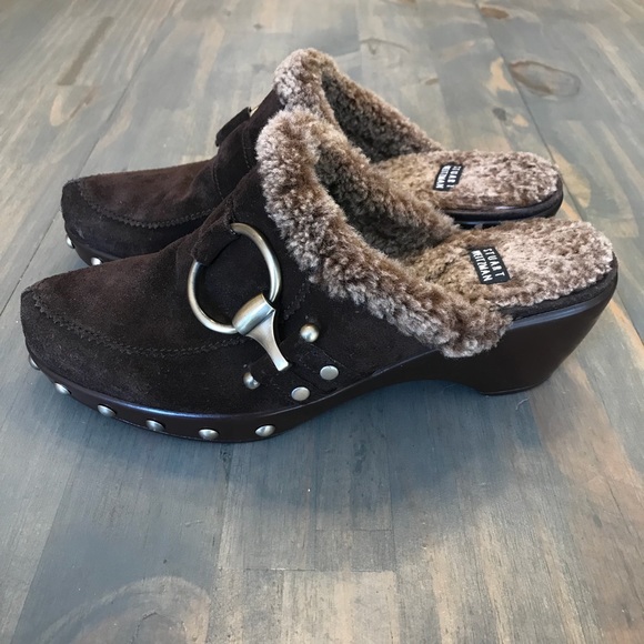 stuart weitzman fur mules